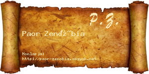Paor Zenóbia névjegykártya